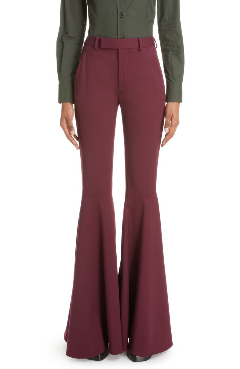 

Расклешенные брюки из эластичной шерсти SAINT LAURENT