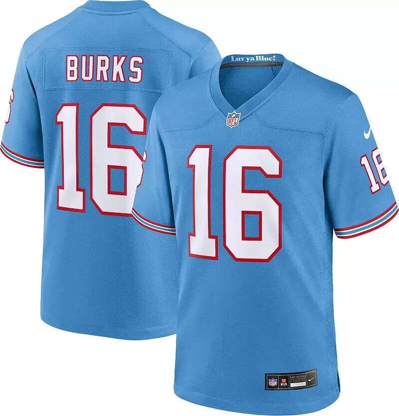 

Мужская майка Nike Tennessee Titans Treylon Burks #16 Alternate Coast Game