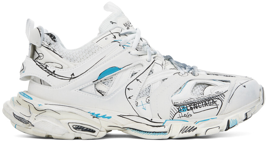 

Белые спортивные кроссовки Balenciaga, Белый