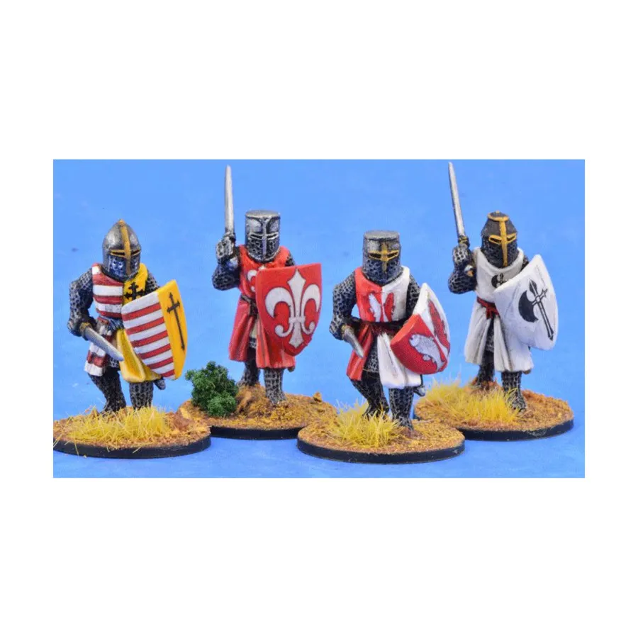 

Рыцари Крестоносной Пехоты с Великими Шлемами – Продвижение, Gripping Beast Miniatures - Later Crusades (28mm)
