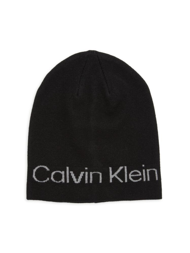

Шапка-бини с логотипом Calvin Klein, черный