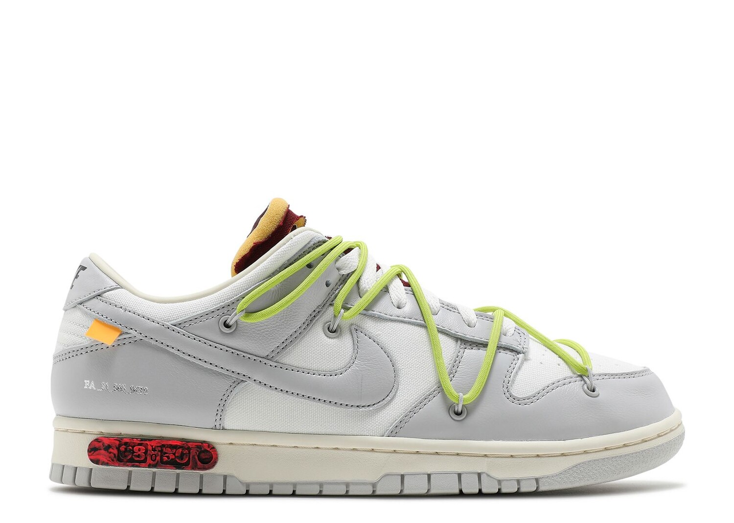 

Кроссовки Nike Off-White X Dunk Low 'Lot 08 Of 50', белый