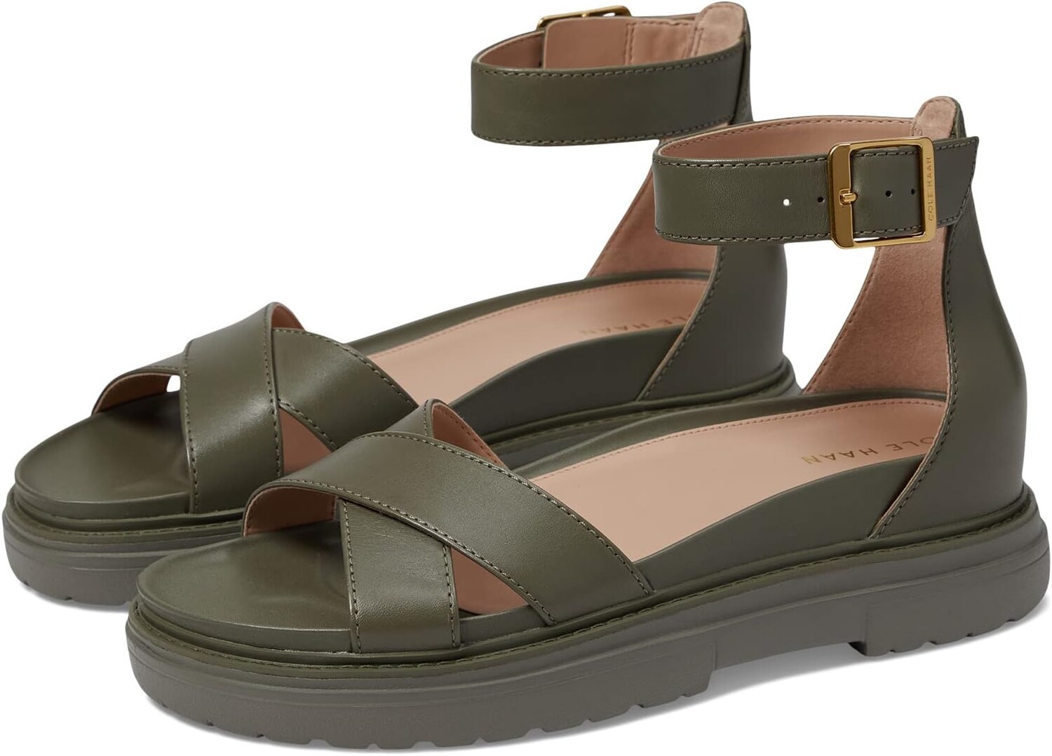 

Сандалии на плоской подошве Fraya Sandal Cole Haan, цвет Tea Leaf Leather