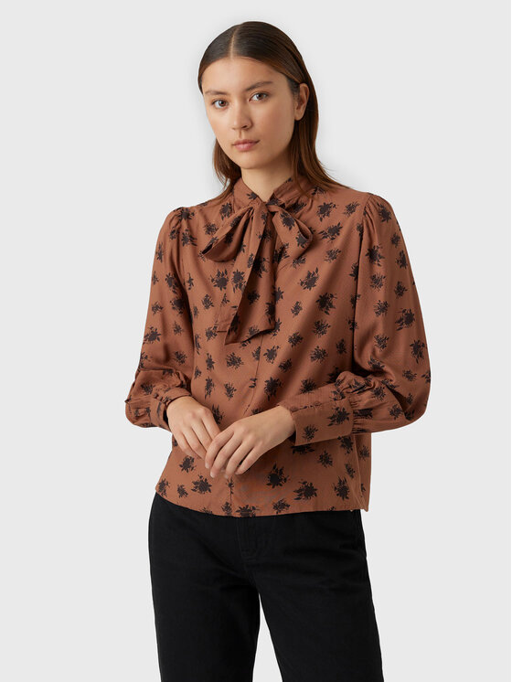 Блуза свободного кроя Vero Moda, коричневый