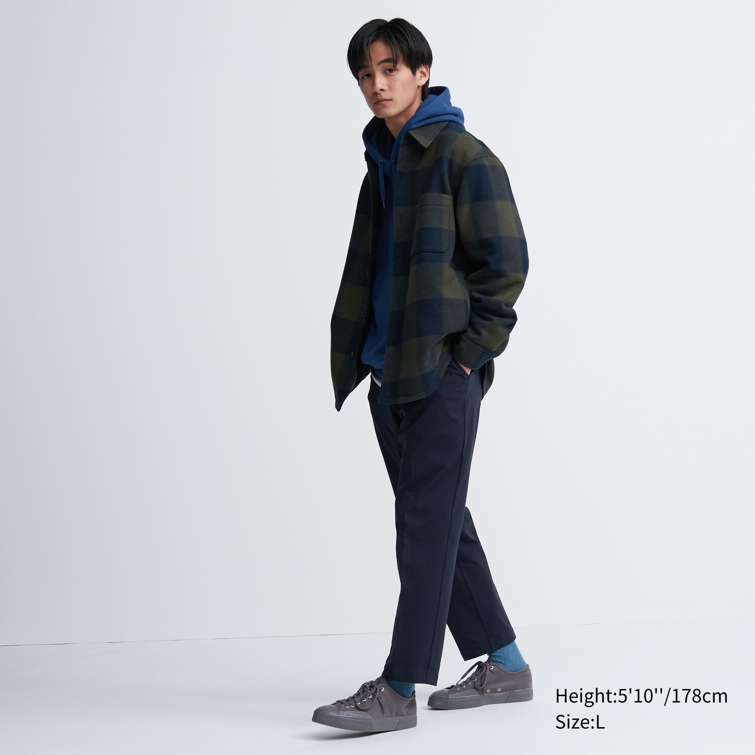 

Умные ультраэластичные брюки длиной до щиколотки Uniqlo, темно-синий