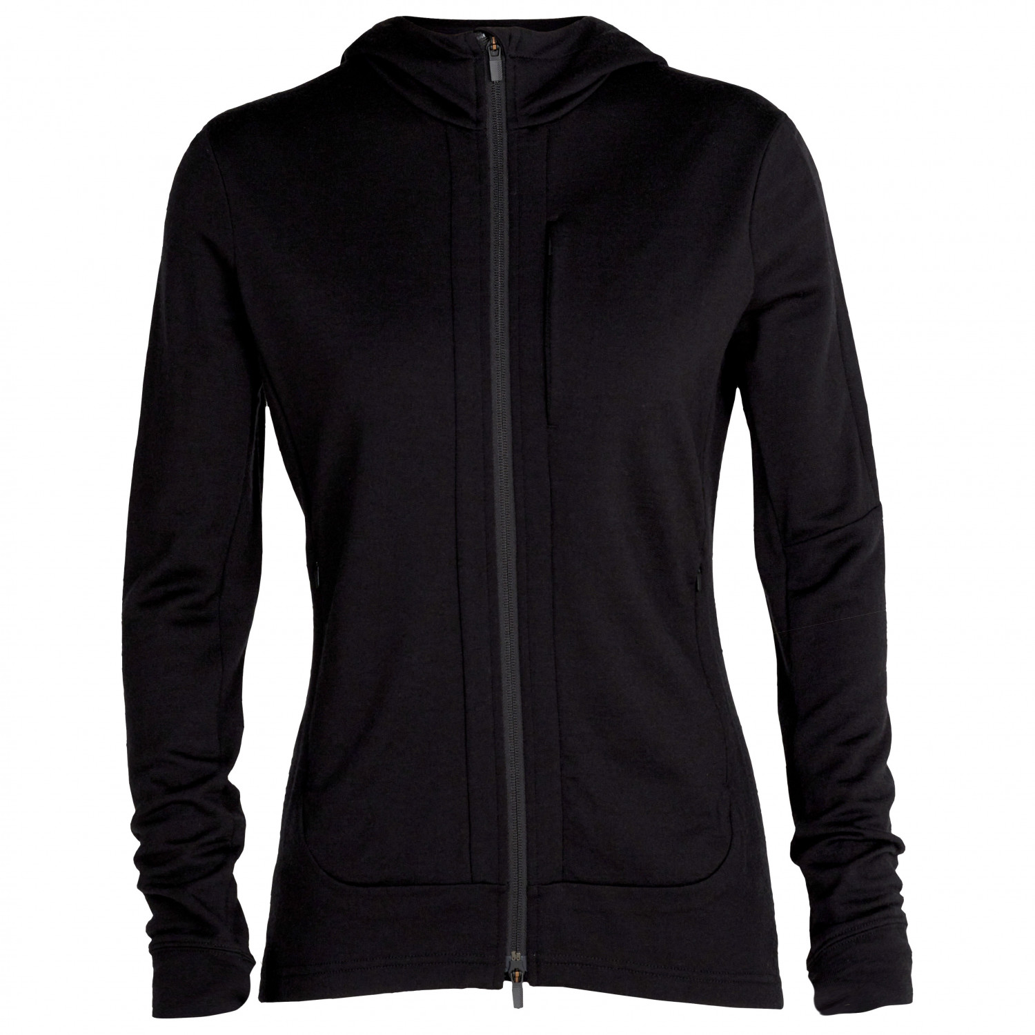 Куртка из мериноса Icebreaker Women's Quantum III L/S Zip Hood, черный