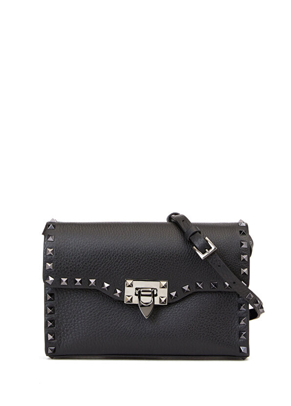 

Черная женская кожаная сумка rockstud Valentino Garavani