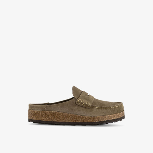 

Замшевые сабо naples с контрастной строчкой Birkenstock, коричневый