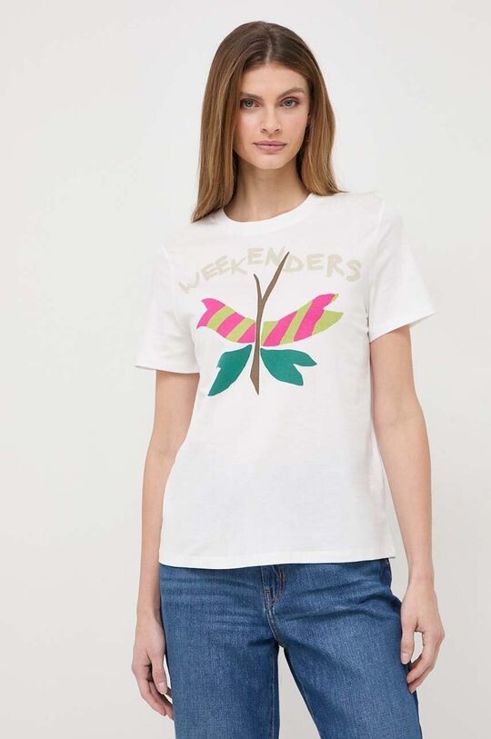 

Хлопковая футболка Weekend Max Mara, белый