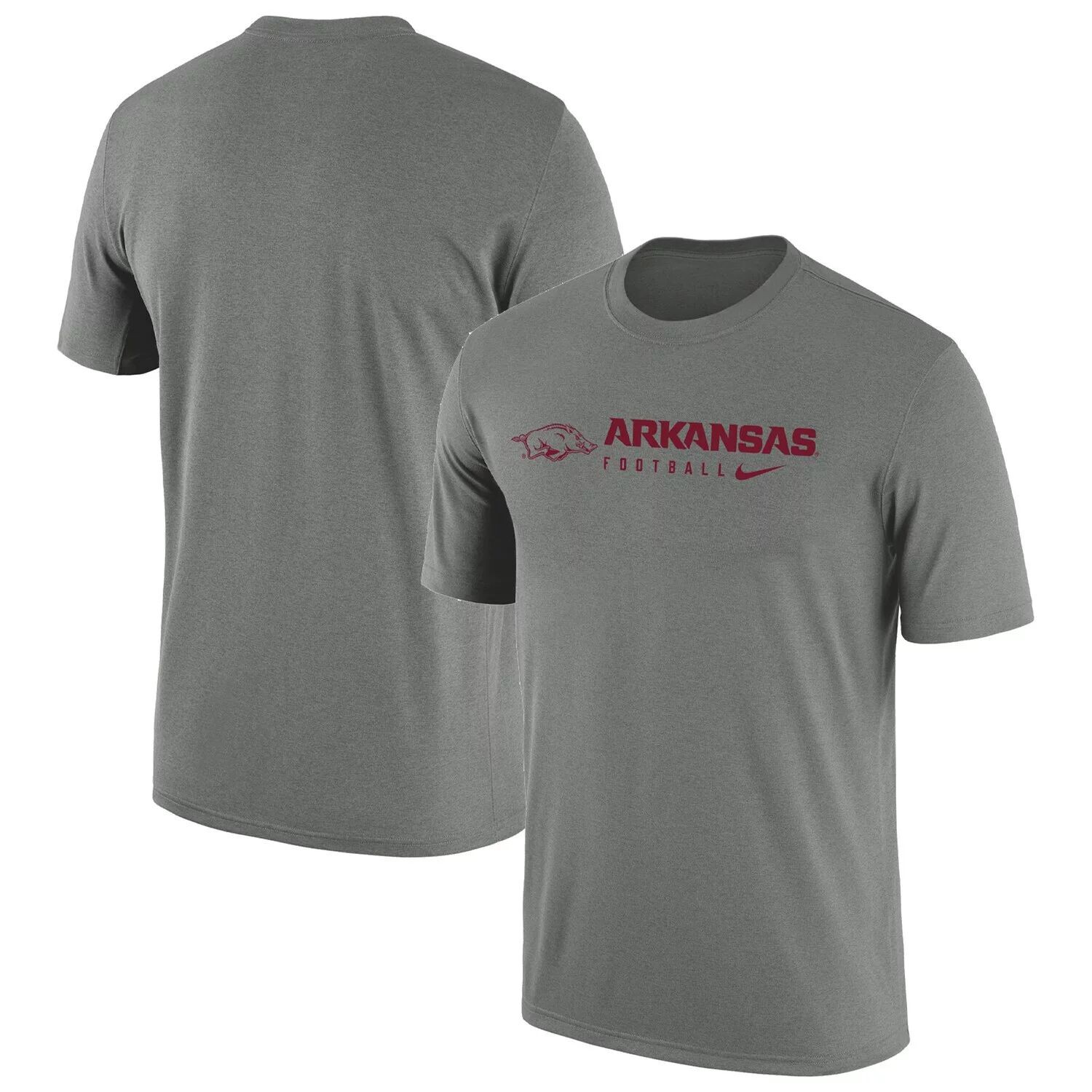 

Мужская футболка Heather Grey Arkansas Razorbacks Team Legend Performance Nike