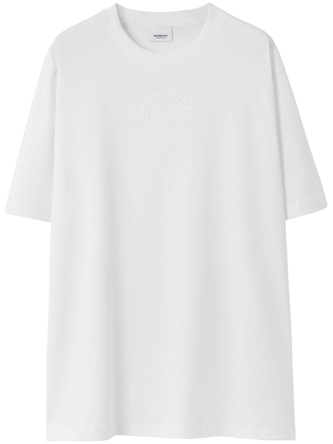 

Burberry футболка с вышивкой Oak Leaf Crest, белый