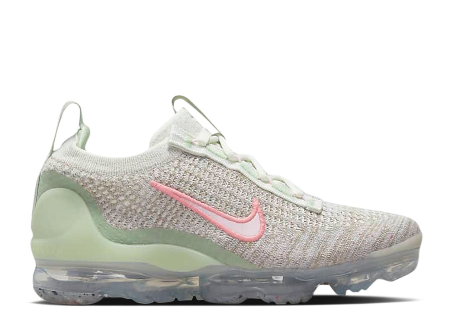 

Кроссовки Nike Air Vapormax 2021 Flyknit Gs 'Sail Honeydew, серый