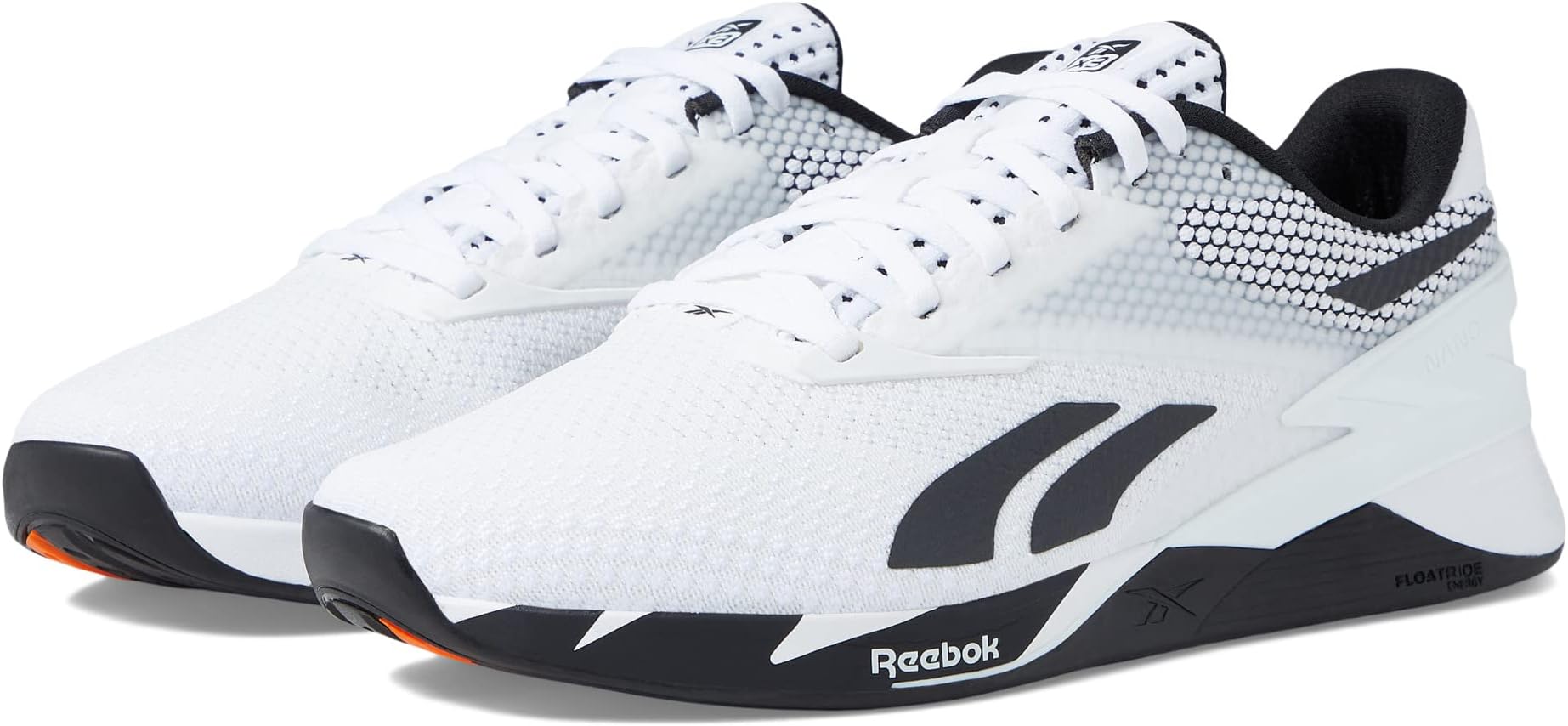 

Кроссовки Nano X3 Reebok, цвет White/Black/Smash Orange