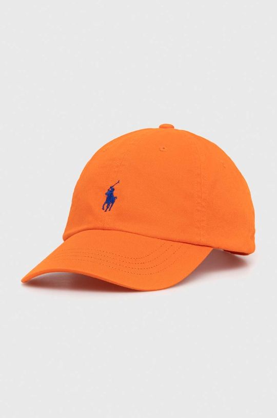 Хлопковая бейсболка Polo Ralph Lauren, оранжевый