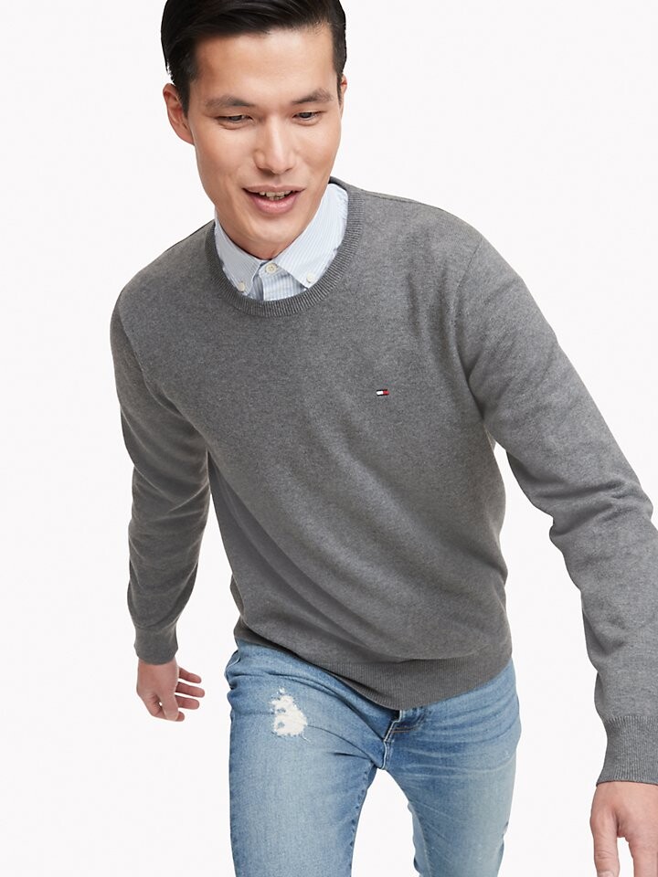 

Однотонный свитер с круглым вырезом Tommy Hilfiger