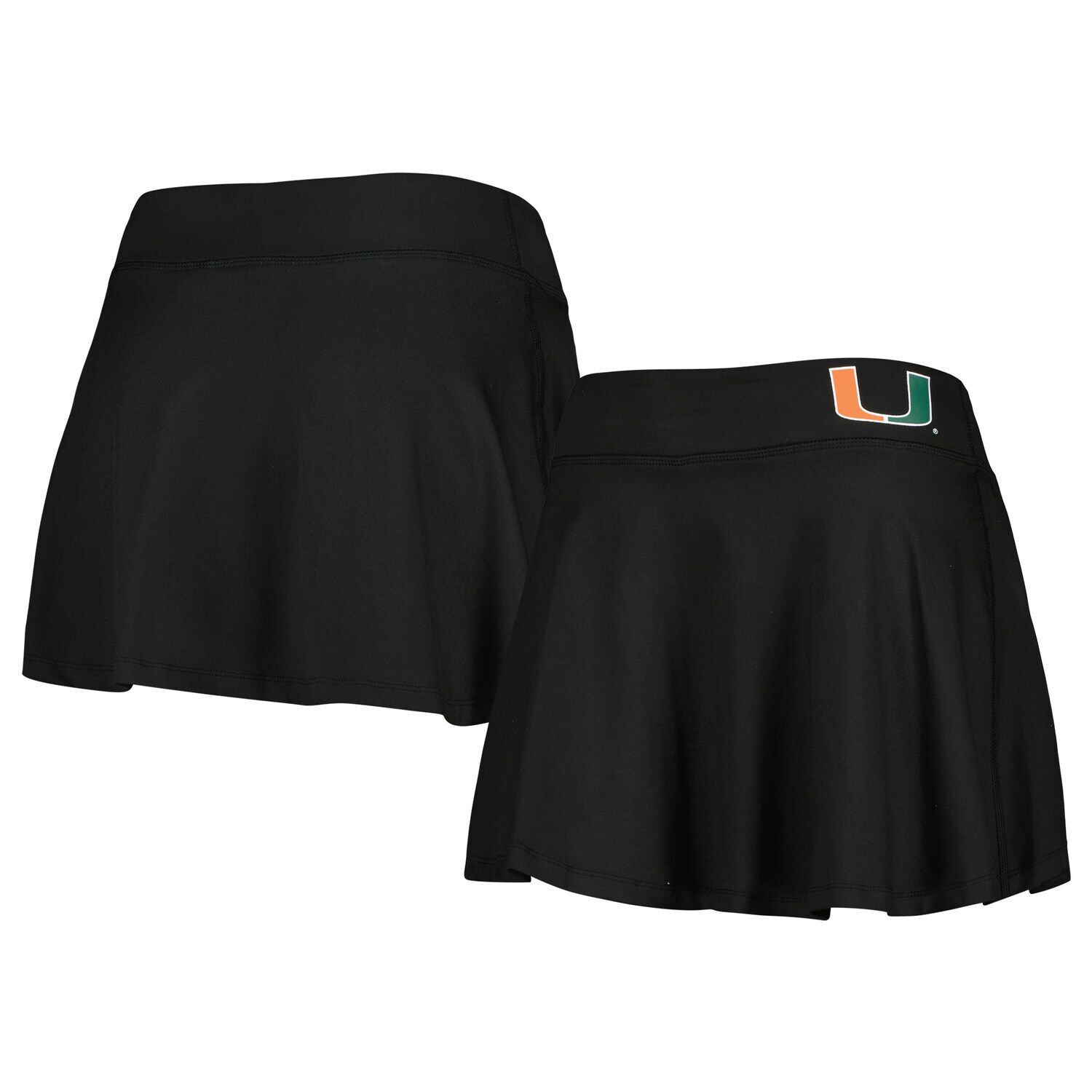 

Женская струящаяся юбка ZooZatz Black Miami Hurricanes