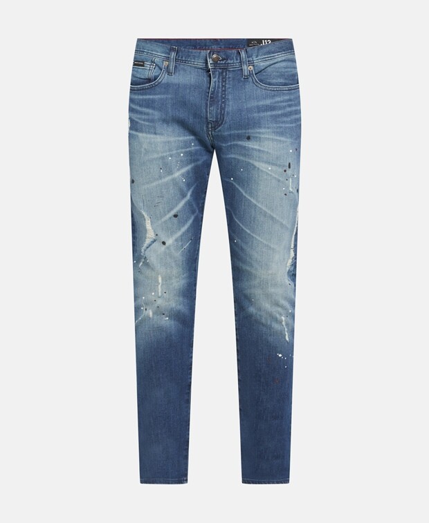 

Разрушенные джинсы Armani Exchange, синий