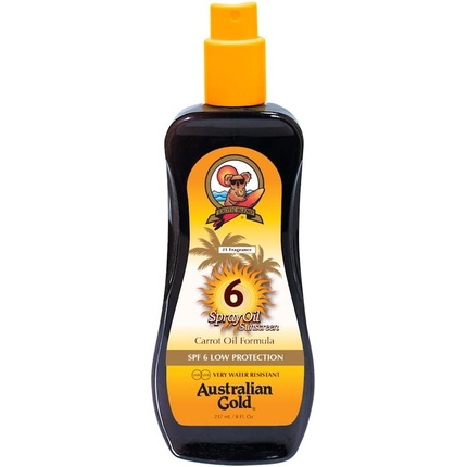 Морковное масло Spf 6 спрей 237мл, Australian Gold australian gold spf 6 spray oil морковное солнцезащитное масло водостойкое 237 мл
