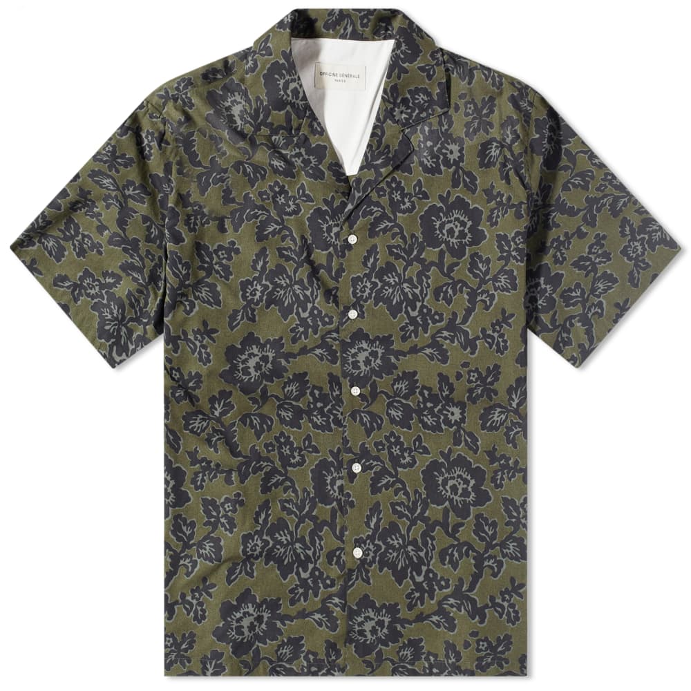 Officine Generale Eren отпускная рубашка с фактурным принтом рубашка officine generale eren bubble print vacation shirt
