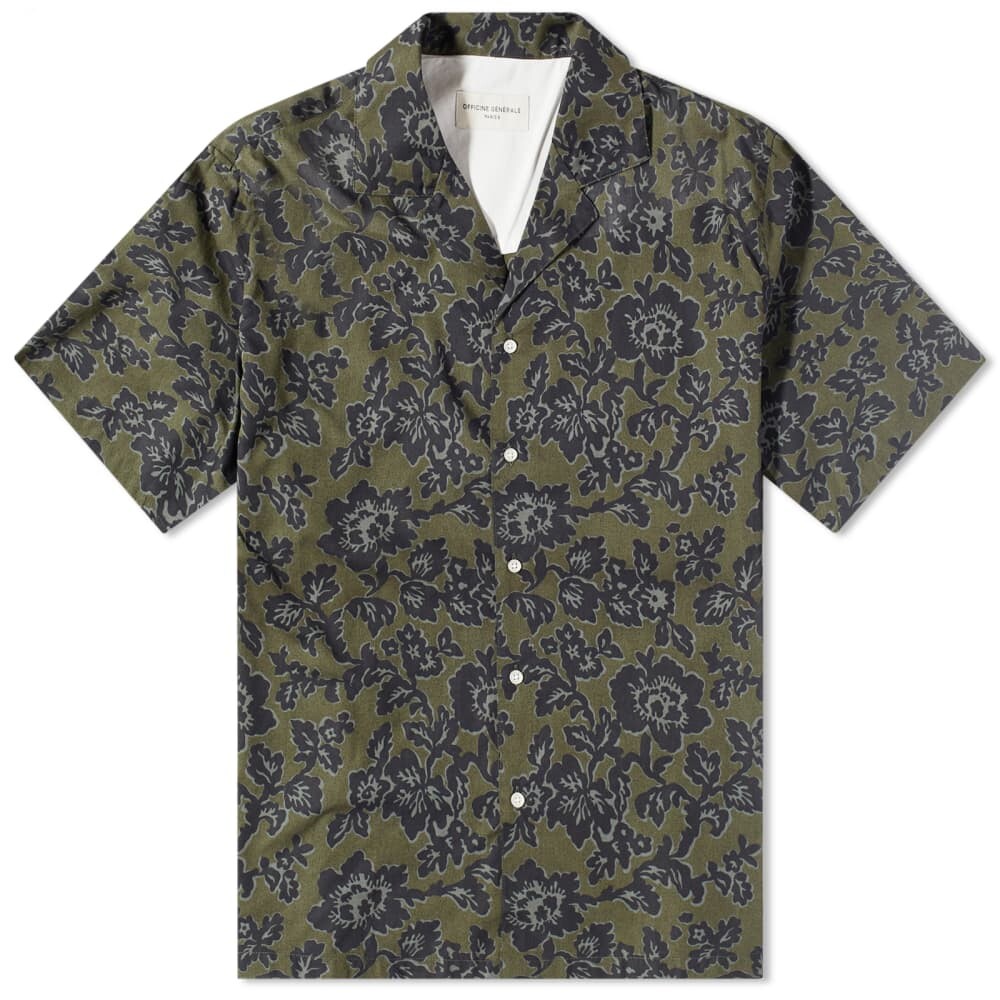 рубашка officine generale eren bubble print vacation shirt Officine Generale Eren отпускная рубашка с фактурным принтом