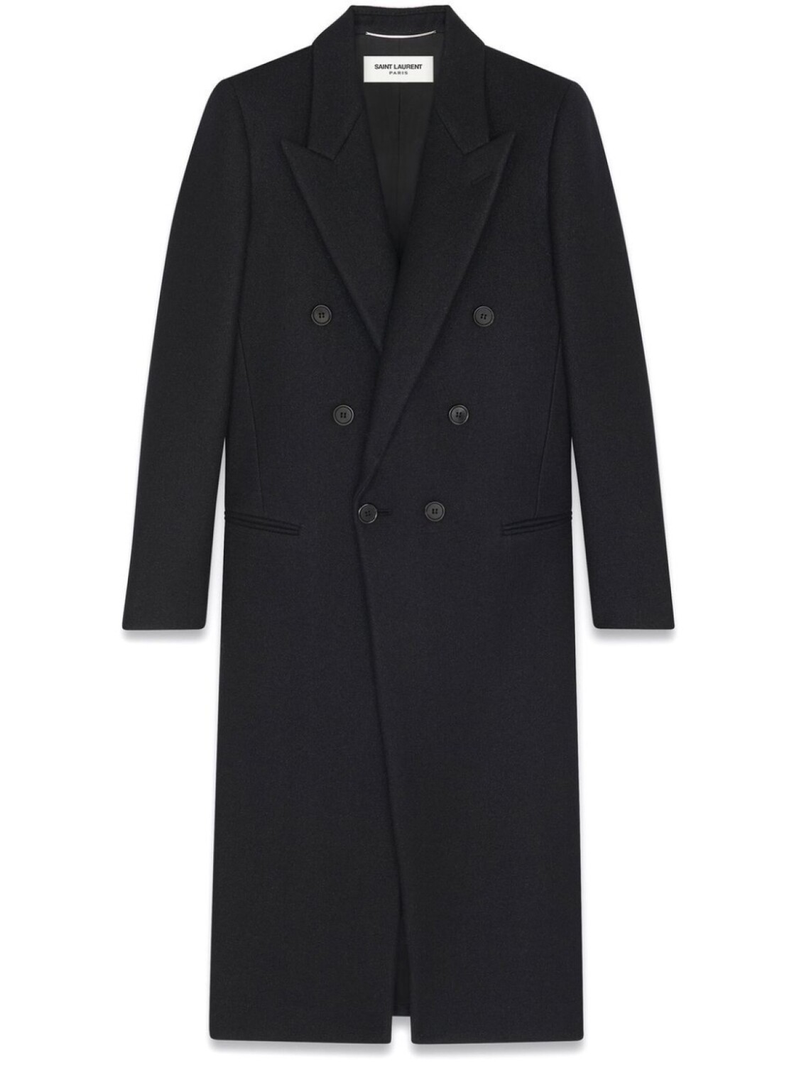 

Saint Laurent двубортный тренч, черный