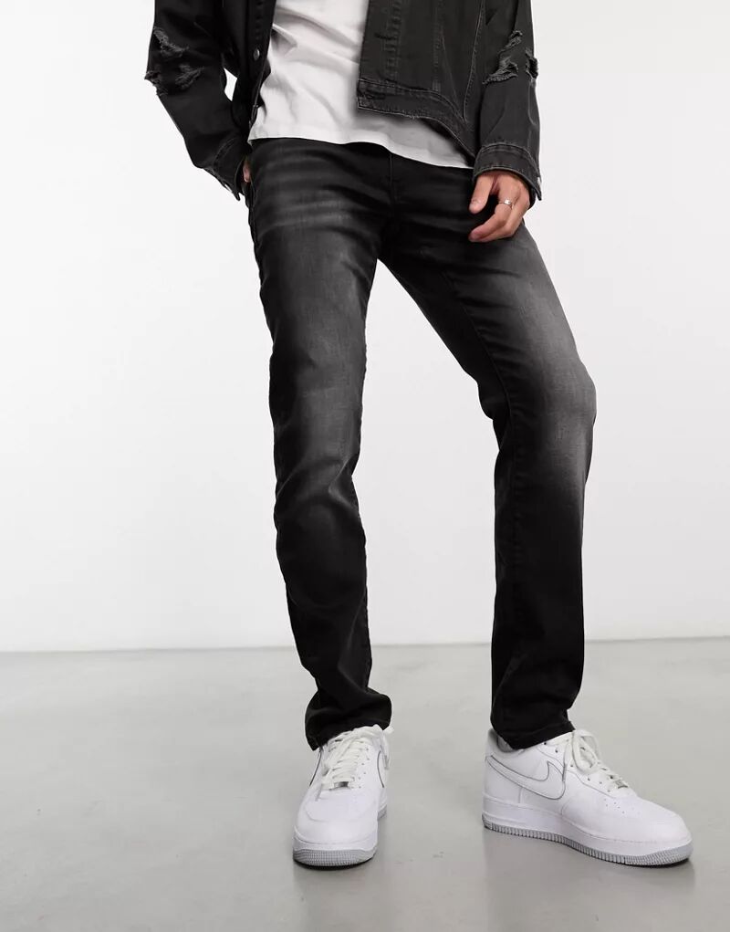 Черные узкие эластичные джинсы Only & Sons Loom