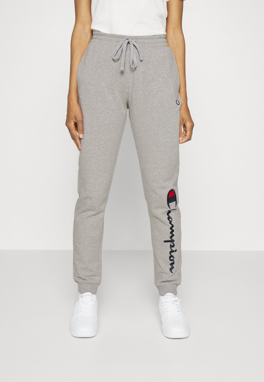 

Спортивные брюки Champion Cuff Pants Regular Fit Large Logo, серый меланж