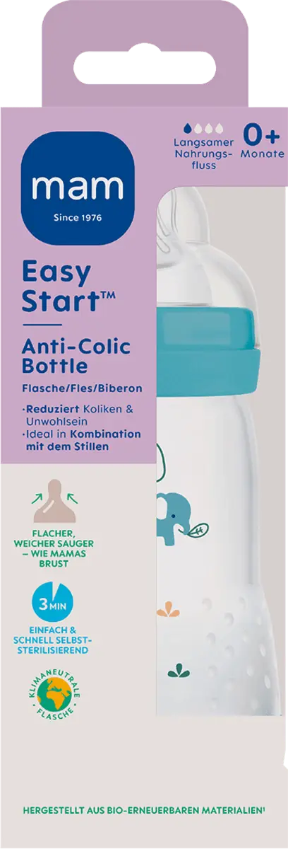 

Детская бутылочка Easy Start Anti-Colic синяя с рождения 260 мл 1 шт. MAM