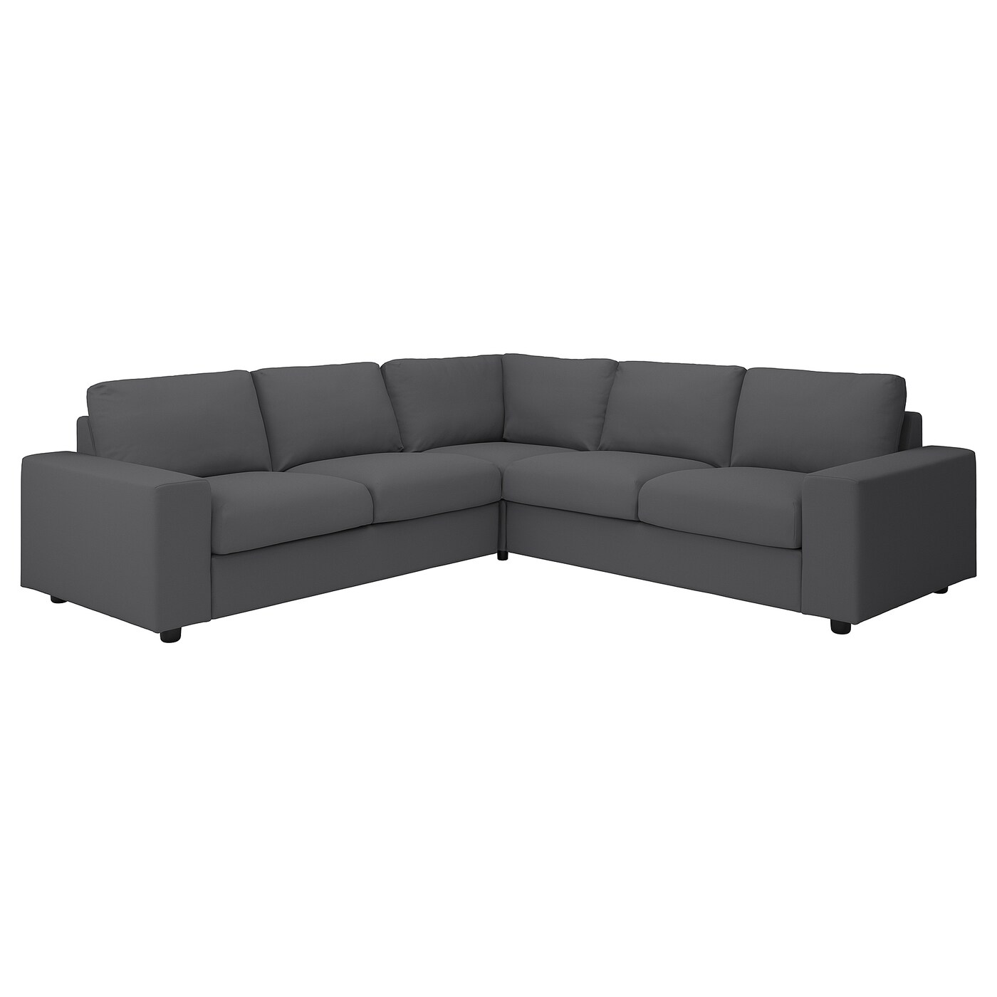 ВИМЛЕ 4-местный угловой диван, с широкими подлокотниками/Халларп серый VIMLE IKEA