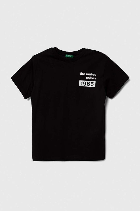 

United Colors of Benetton Детская хлопковая футболка, черный