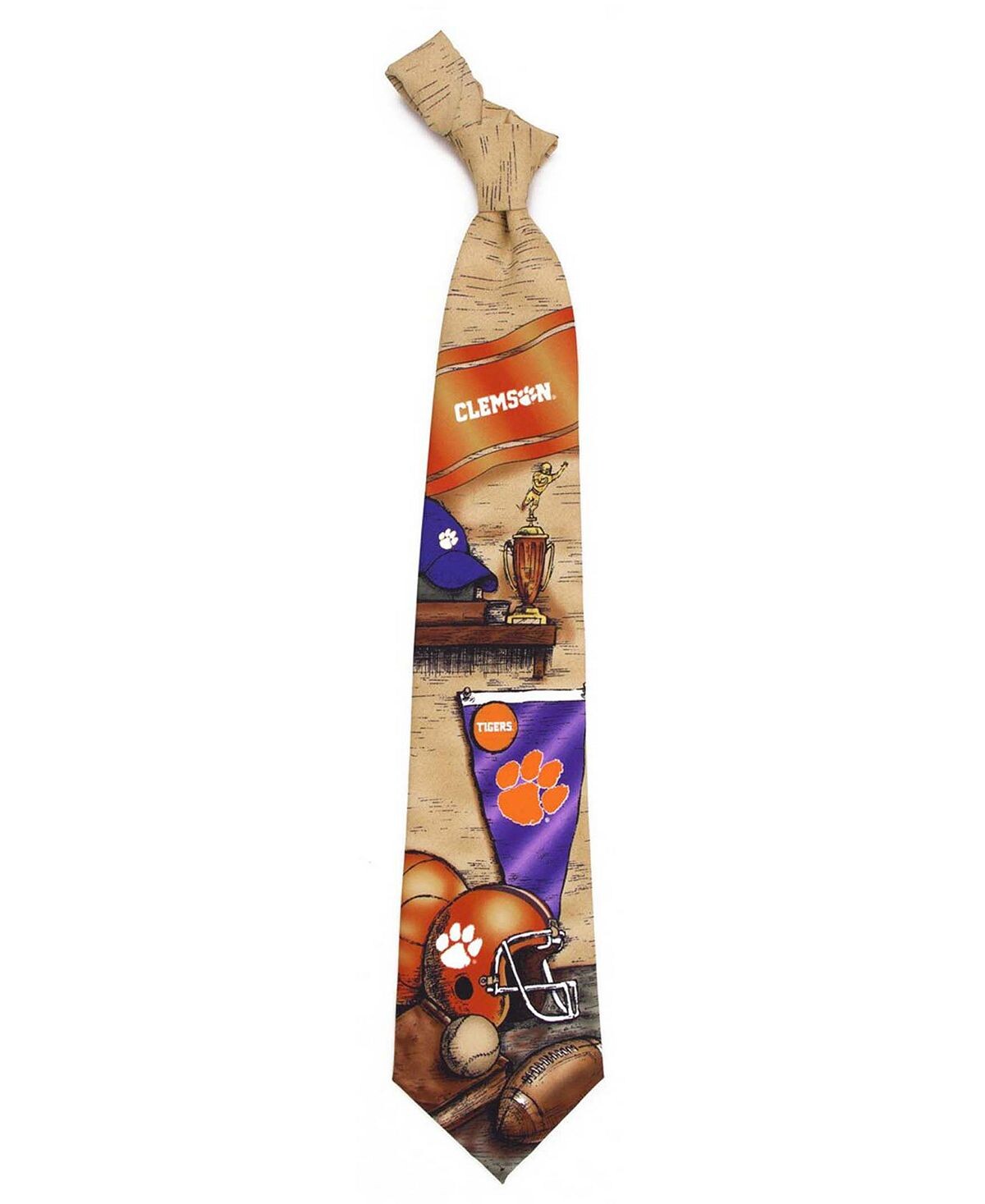 

Мужской разноцветный галстук Clemson Tigers Nostalgia Eagles Wings
