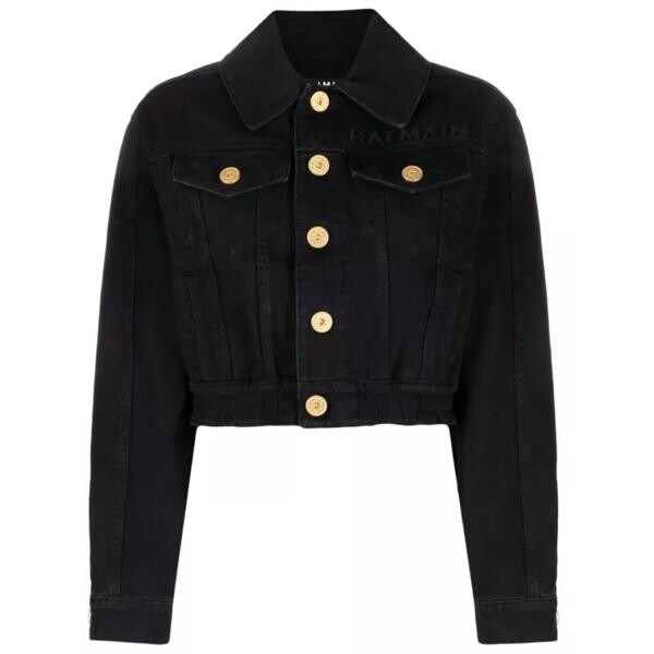 

Куртка denim noir shirt jacket Balmain, черный