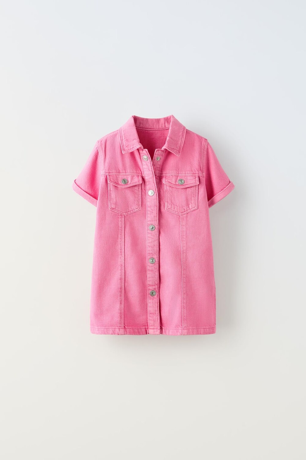 

Платье из саржи ZARA, средне-розовый