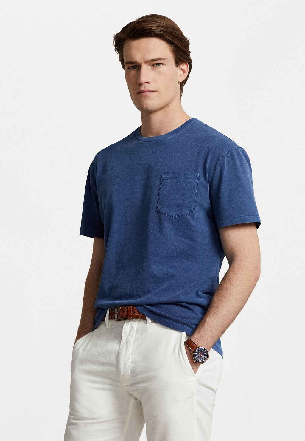

Базовая футболка КОРОТКИЙ РУКАВ Polo Ralph Lauren, светло-синий