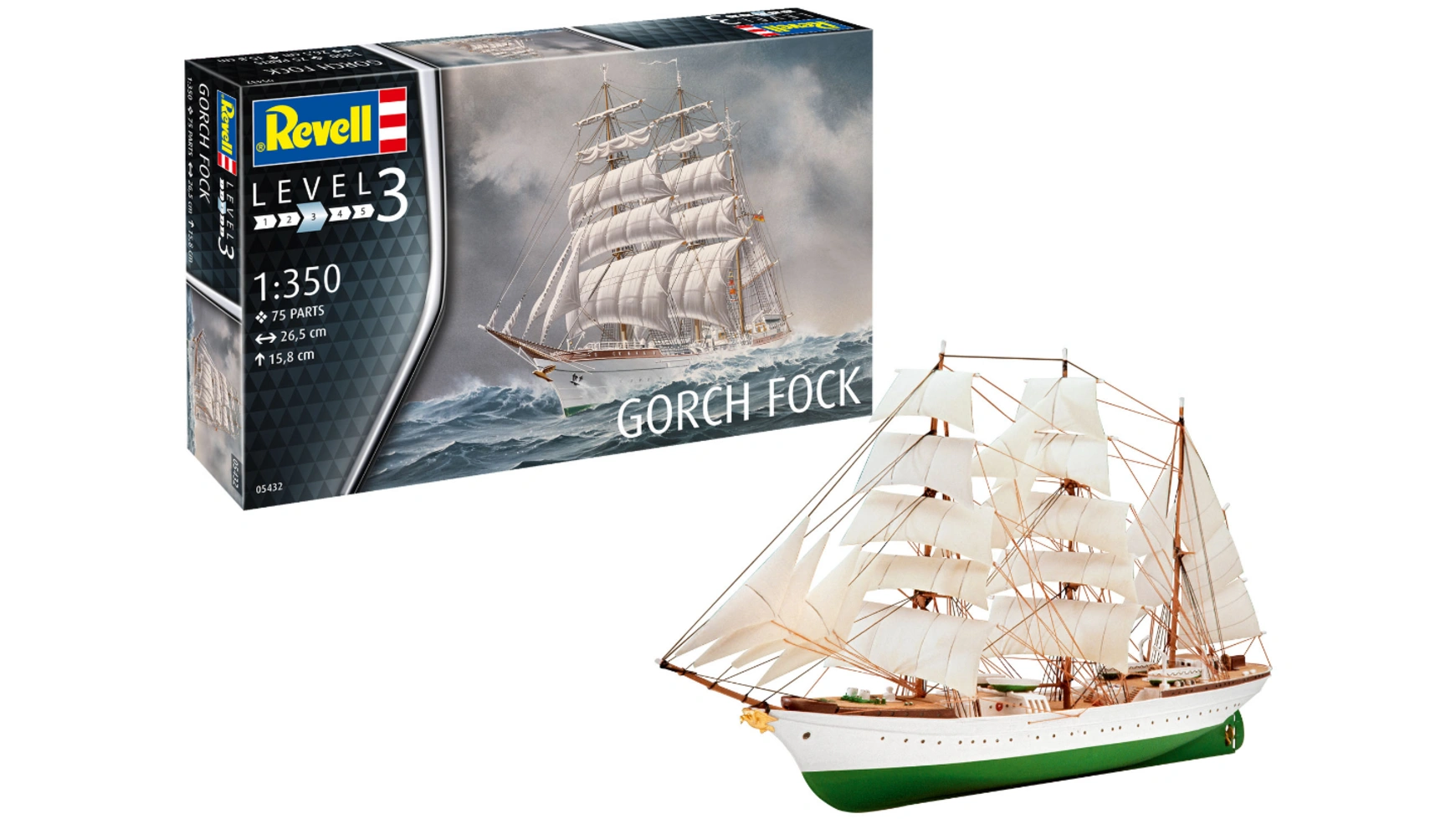 Revell Горч Фок корабль моделист трехмачтовый барк горх фок 1 350 135037