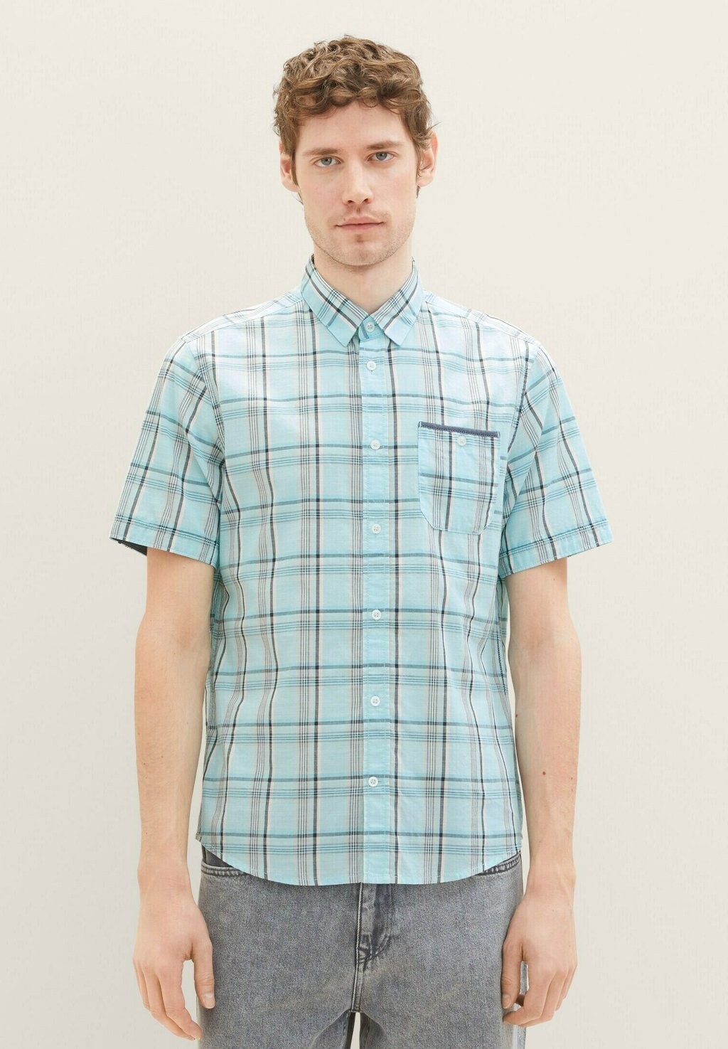 

Рубашка TOM TAILOR, цвет turquoise colorful check