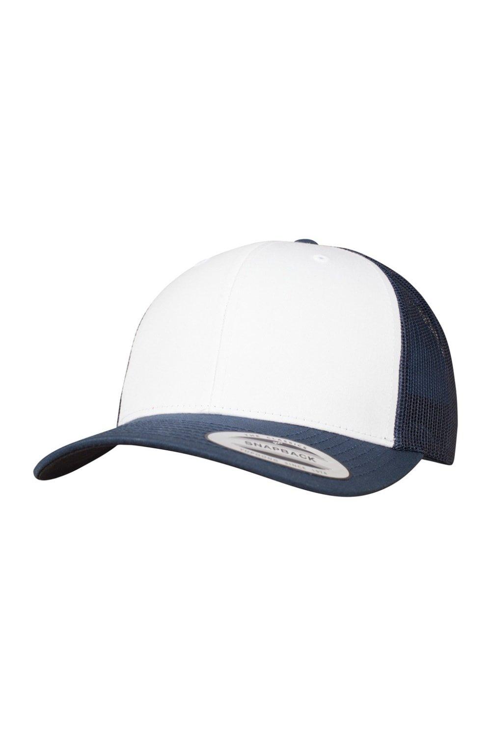 Цветная кепка дальнобойщика в стиле ретро Flexfit, темно-синий