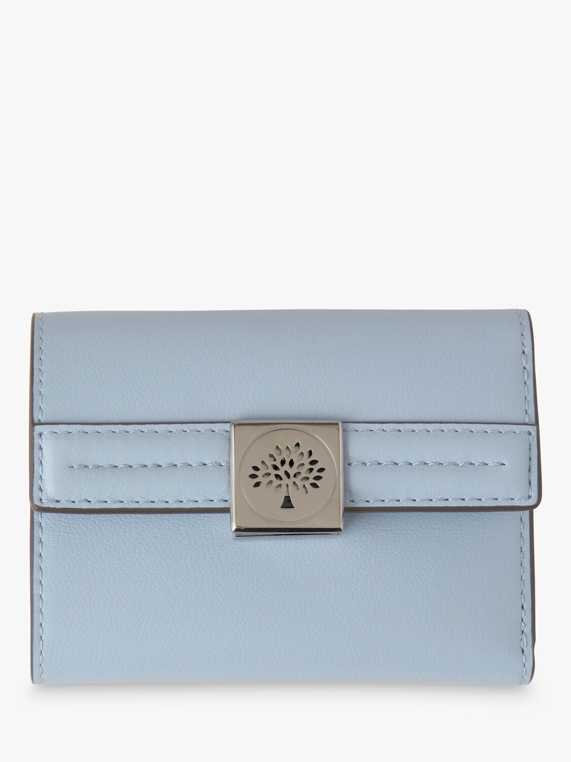 

Кошелек тройного сложения Tree Micro Classic из зернистой кожи Mulberry, поплин синий
