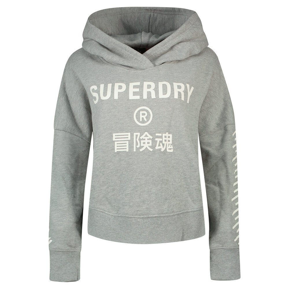 

Худи Superdry Code Core Sport Crop Box, серый