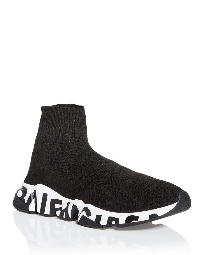 

Мужские высокие кроссовки Speed ​​Graffiti Knit Balenciaga