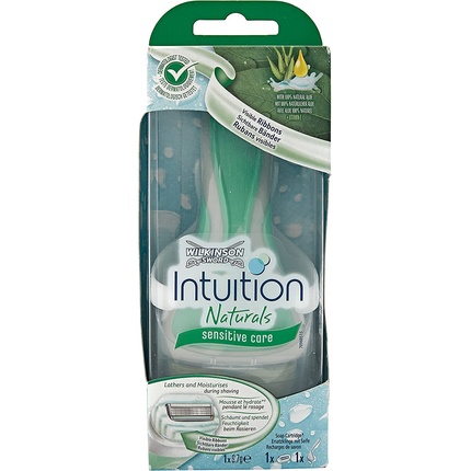 Бритва Intuition Natural Sensitive Care для женщин, Wilkinson Sword wilkinson sword intuition sensitive care бритва 3 кассеты