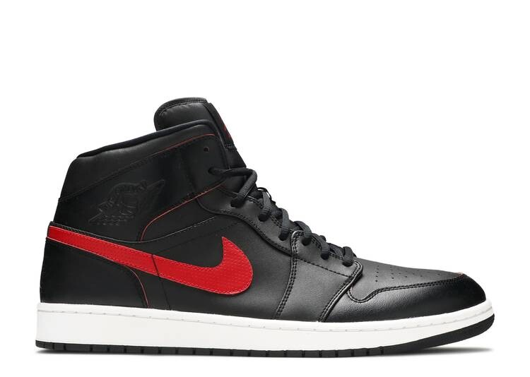 

Кроссовки AIR JORDAN 1 RETRO MID 'BLACK TEAM RED', черный