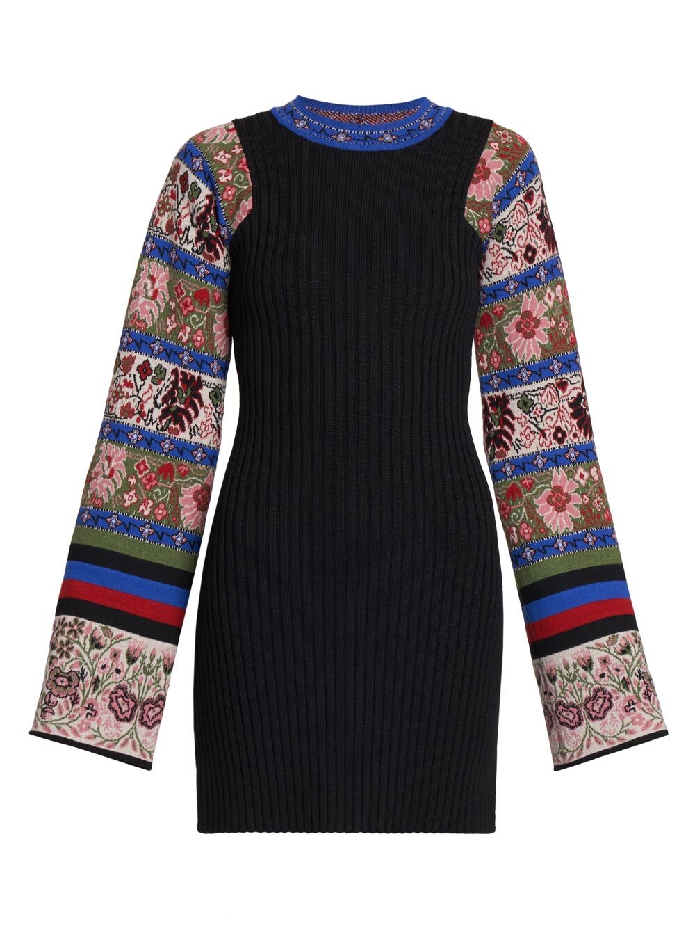 

Мини-платье из эластичной шерсти Etro, черный