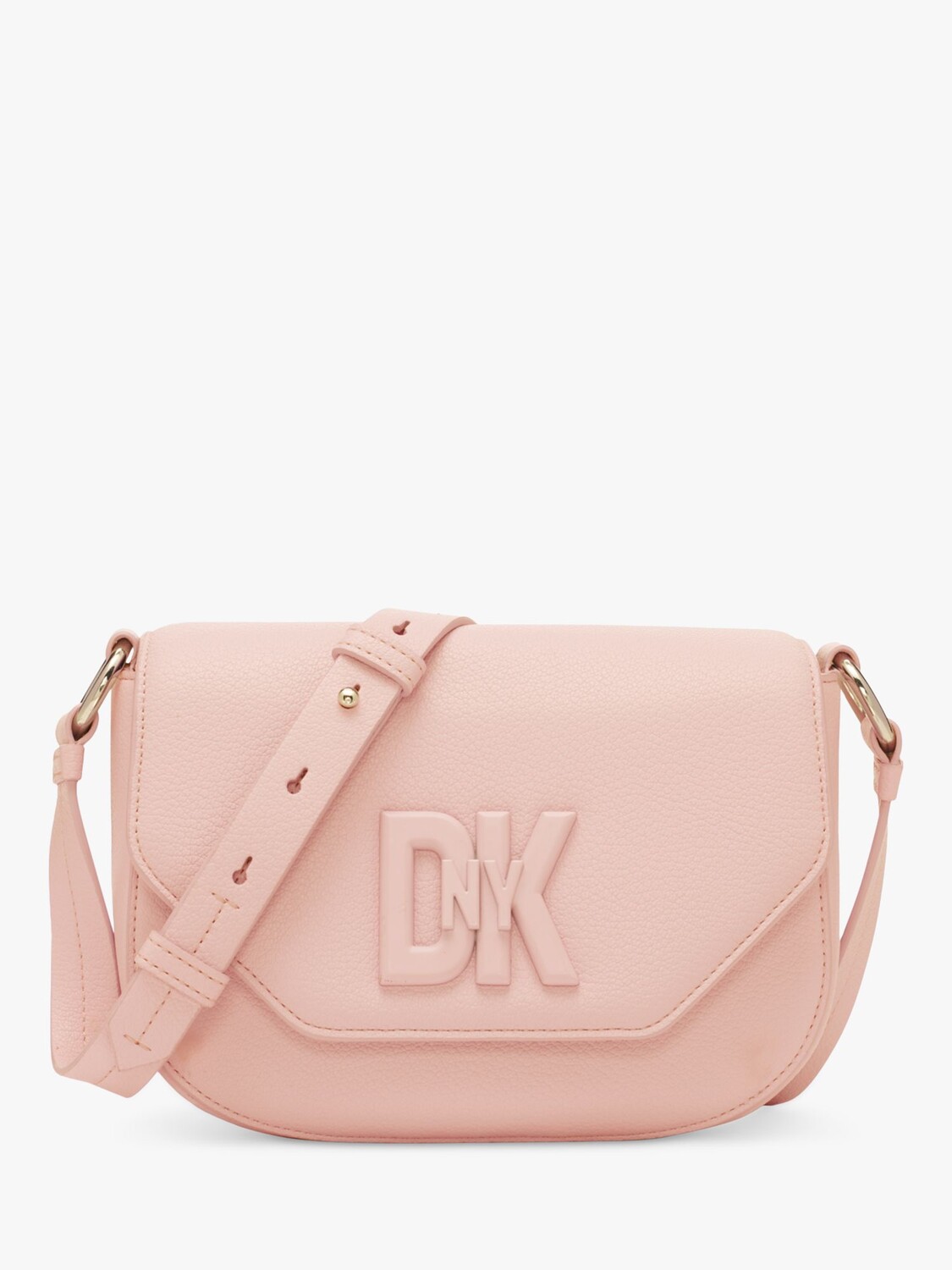 

Маленькая кожаная сумка через плечо Seventh Avenue с клапаном DKNY, обнаженная