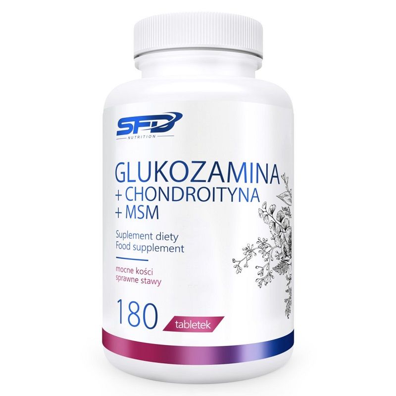 Капсулы, поддерживающие правильное функционирование суставов Sfd Glukozamina+Chondroityna+MSM, 180 шт хондроитин акос 250 мг 50 капс