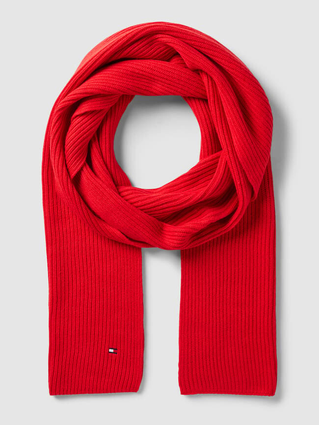 

Шарф с пришивной этикеткой модель "ESSENTIAL FLAG" Tommy Hilfiger, красный