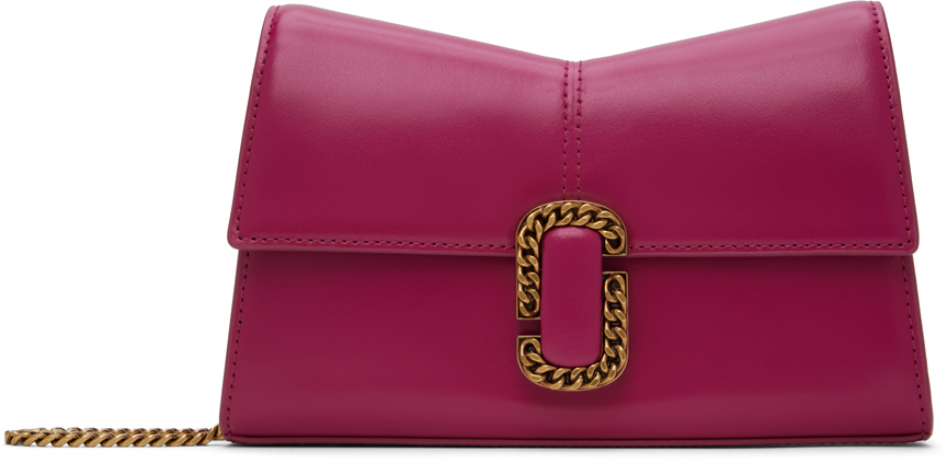 сумка на плечо coolpodarok розовая сумка на плечо с тюремной табличкой Розовая сумка 'The St. Marc Chain Wallet' Marc Jacobs