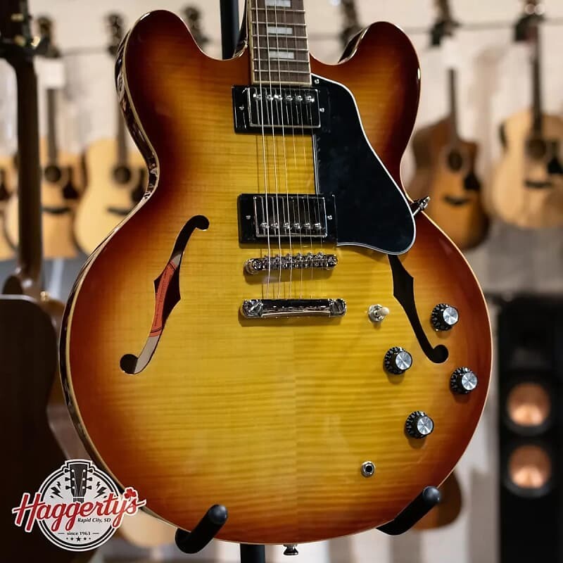 

Электрогитара Epiphone ES-335 Figured Semi-Hollow Electric Guitar - Raspberry Tea Burst