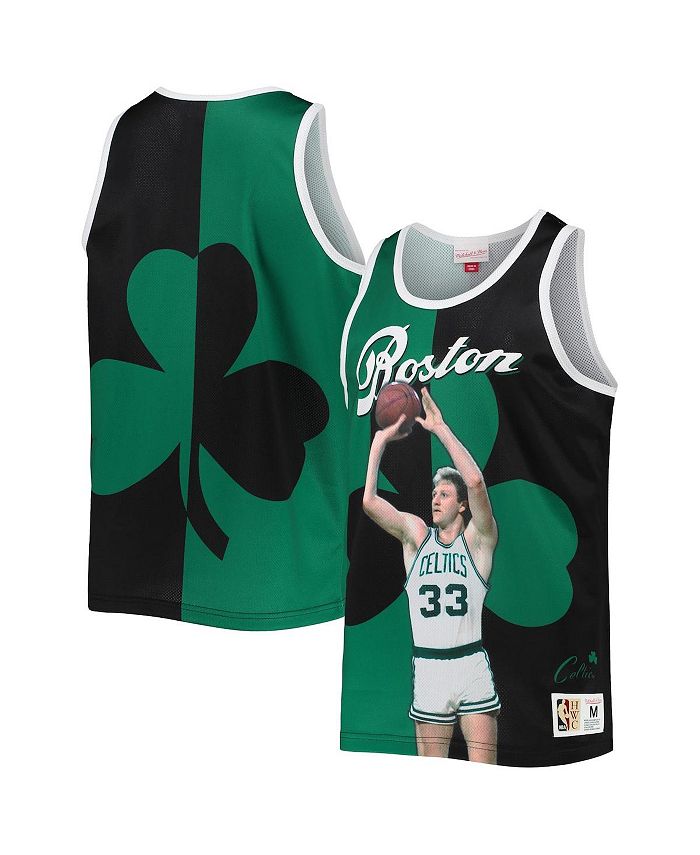 

Мужская зелено-черная майка с сублимированной отделкой Larry Bird Kelly Boston Celtics Mitchell & Ness, мультиколор