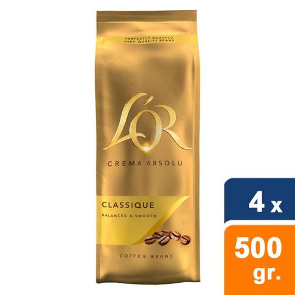 

L'OR Espresso - зерна Crema Absolu Classique - 4x 500гр Jacobs